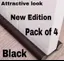 Door Guard (39 Inches, Pack of 4) Gap Filler for Door Bottom Seal Strip - Sound-Proof, Reduce Noise, Energy Saving Door Stopper for Reduce Door Dust, Insects Protector (Black)