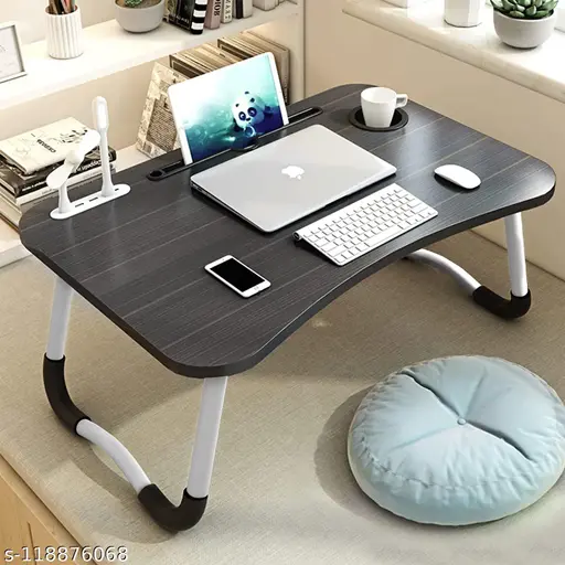 Laptop Bed Table with USB Charge Port, Foldable Laptop Desk Stand
