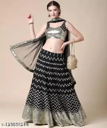 Fancy Designer Gujarati Embroidered Gujarati Festive  Lehenga