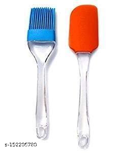 Silicone Spatula and Brush Set for Pastry, Cake Mixer, Decorating