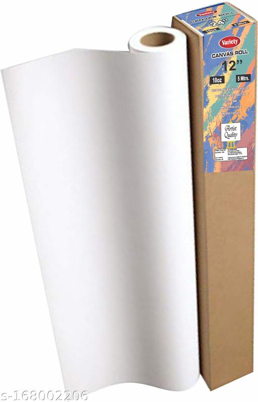 Variety 12" Canvas Roll 10oz Primed 5 meter