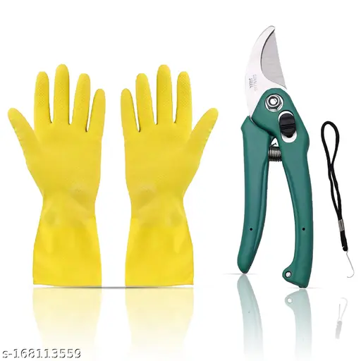 TREE CUTTER WITH REUSABLE RUBBER HAND GLOVES