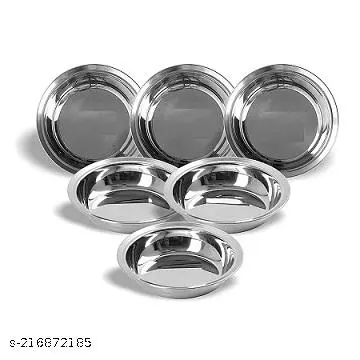 Stainless Steel Heavy Gauge Multi Utility Serving Plates with Mirror