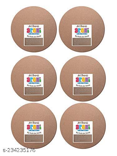 Arohi Art World Wood Round Art Board for Painting and Art and Craft