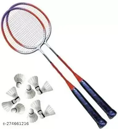 badminton racket set of combo with badminton and 10 feather shuttle