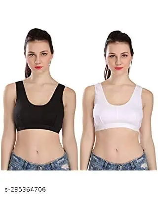 GIRLS SPORTS BRA BLACK PACK OF 2