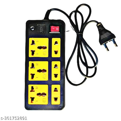 Power multi Socket Extension Cord/Board with 1 Switch, LED Indicator, 3
