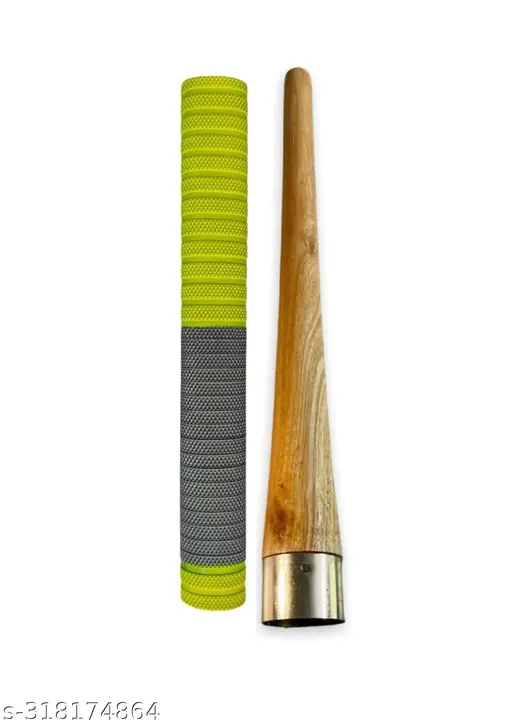 REEBOND Super Comfortable Parrot Grey Cricket Bat Grips And One Wooden