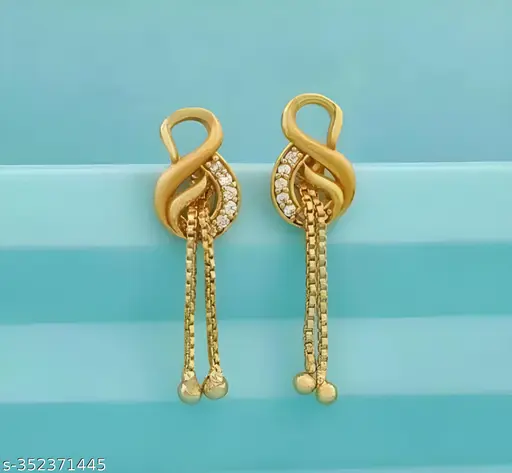 peacock gold casting earrings