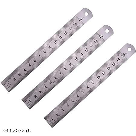 Steel Scale/Ruler 1 Foot (30 cm/ 12") (Set of 3 Pcs.)