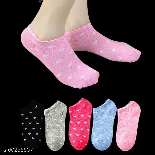 FASHION ANKLE SOCKS FOR WOMANS & GIRLS ( PACK OF 05)