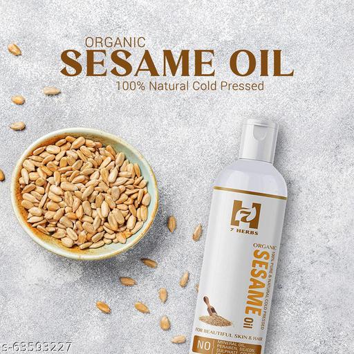 7 HERBS organic Sesame Oil for hair and skin 100 natural & cold