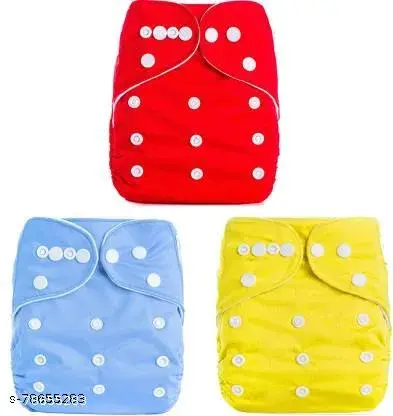 New Born Baby Reusable Cloth Diapers, Washable Adjustable Infants
